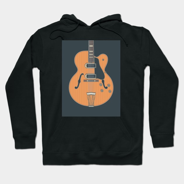 Single Cut Hollow Body Guitar Hoodie by milhad